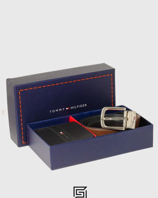 Belts,Leather,Men,Wallets,Men leather TOMMY SET BELTS AND WALLET Tommy Hilfiger