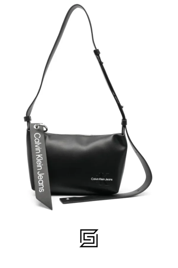 Bags,Leather,Women bags Calvin Klein Jeans K60K610552 logo-tag cross body bag black Calvin Klein