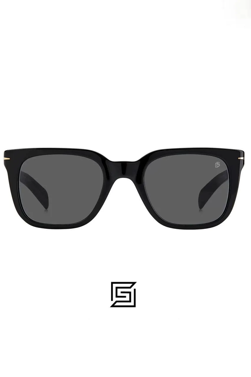Men,Sunglasses David Beckham sunglasses DB 7047/S - Black Gold - Grey David Beckham