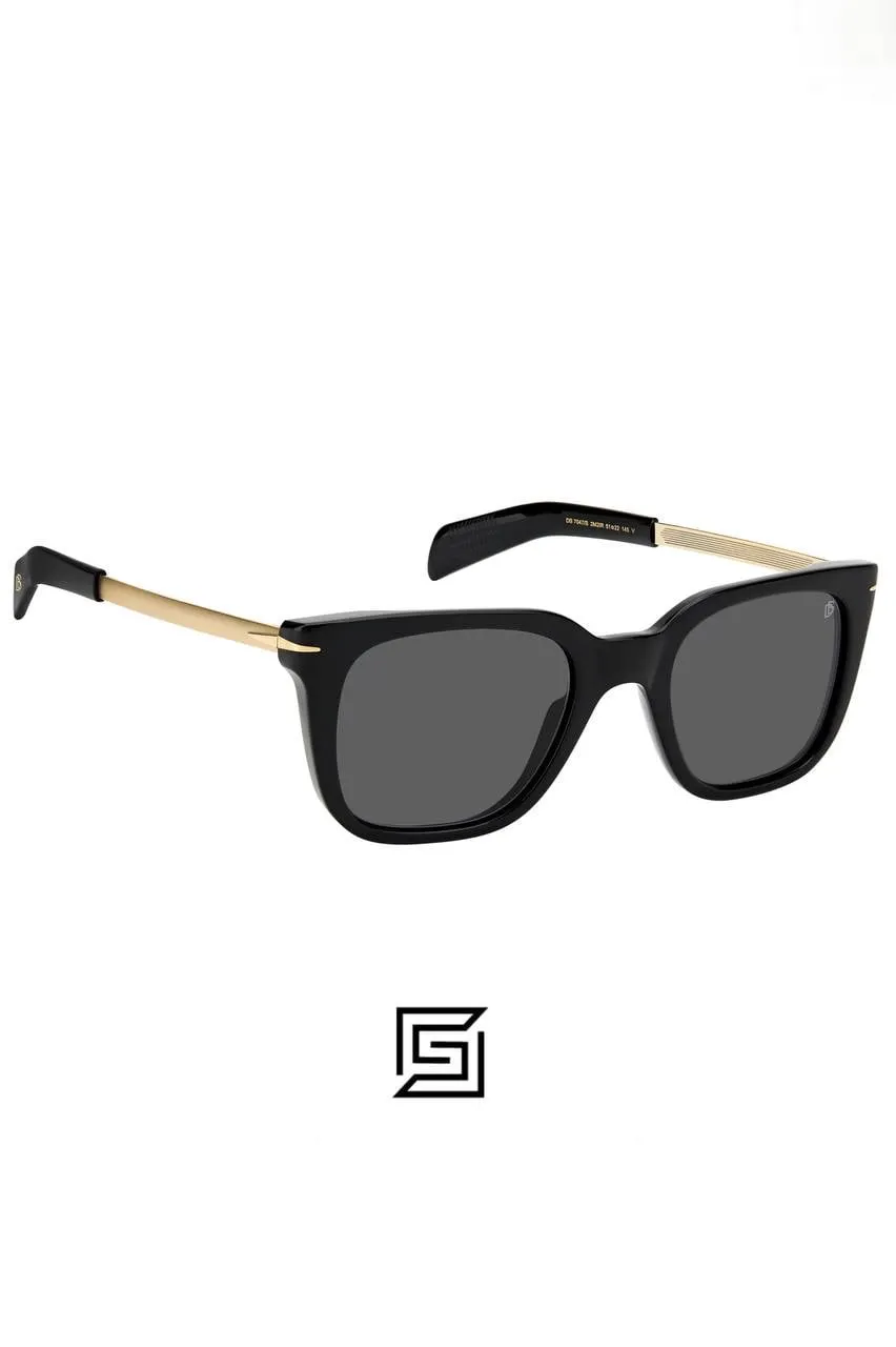 Men,Sunglasses David Beckham sunglasses DB 7047/S - Black Gold - Grey David Beckham