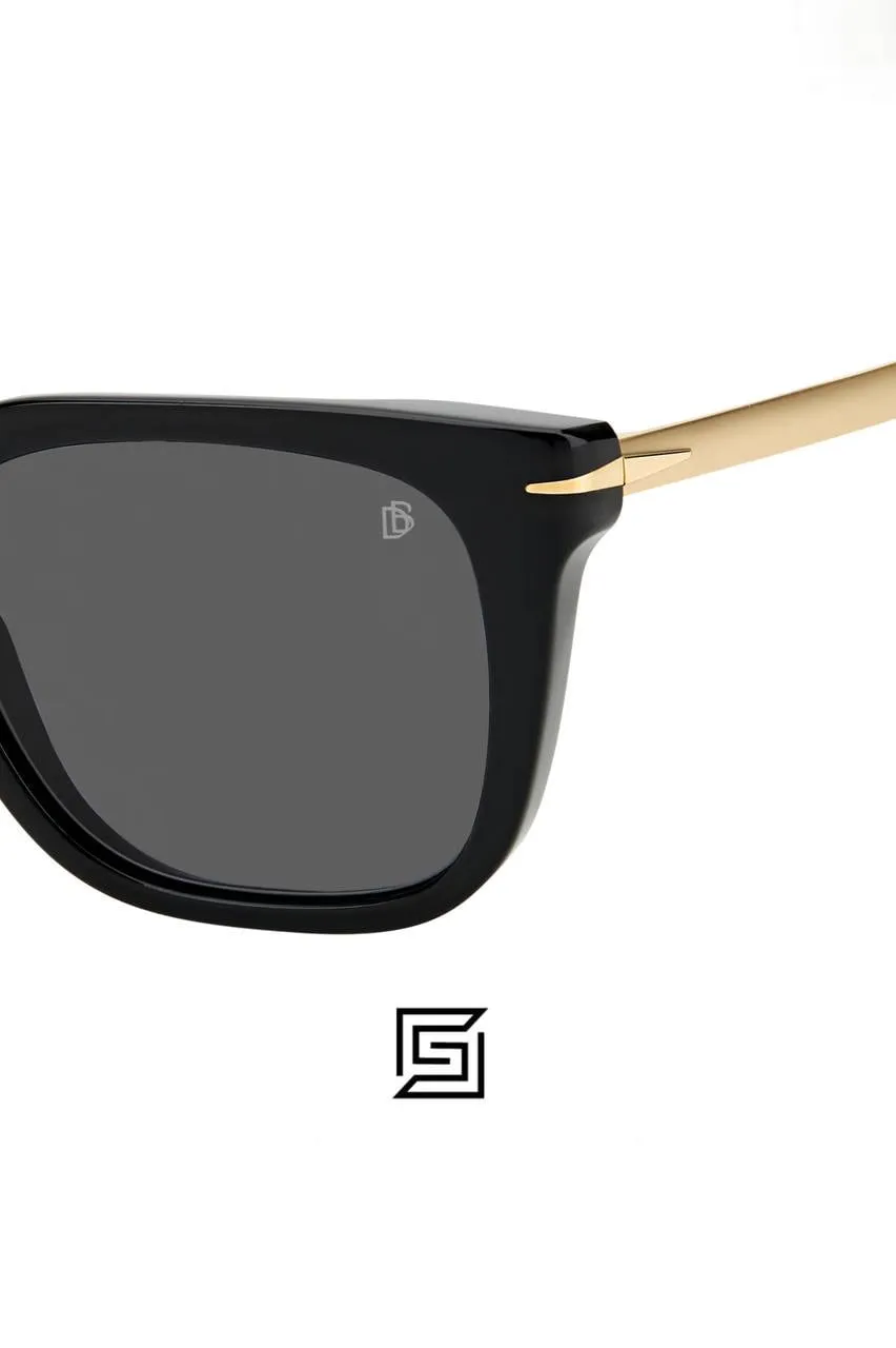 Men,Sunglasses David Beckham sunglasses DB 7047/S - Black Gold - Grey David Beckham