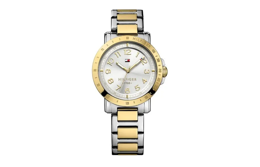 Original Watches,Women Tommy Hilfiger original-watches Two Tone Stainless Silver dial Watch for Women
