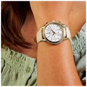 Original Watches,Women Tommy Hilfiger original-watches Womens Multi dial Quartz Watch with Leather Strap 1781982 Tommy Hilfiger