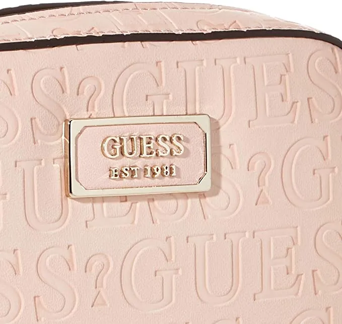 Bags,Leather,Women Guess bags KAMRYN LOGO Crossbody Top Zip Peach, Women