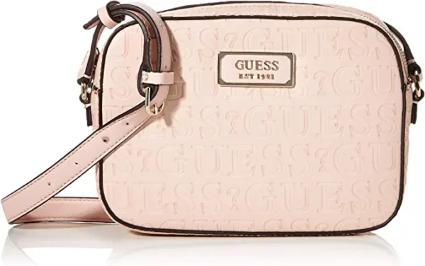 Bags,Leather,Women Guess bags KAMRYN LOGO Crossbody Top Zip Peach, Women's Bag Shoulder Bag Handbag Guess