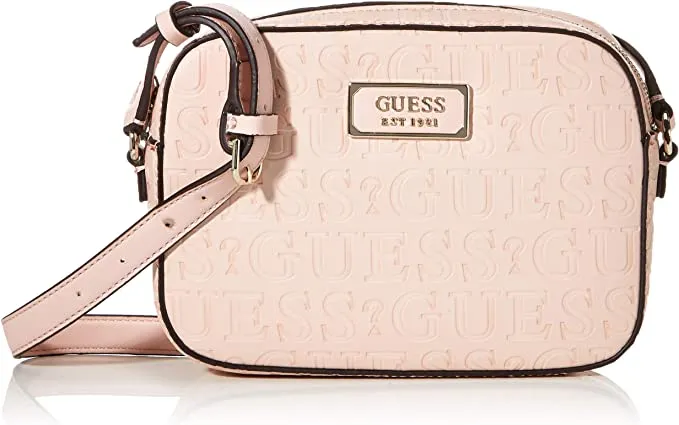 Bags,Leather,Women Guess bags KAMRYN LOGO Crossbody Top Zip Peach, Women