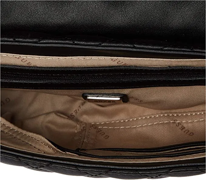 Bags,Leather,Women Guess bags womens Illy Convertible Crossbody Flap, Black, One Size US Guess