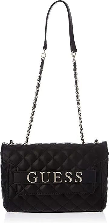 Bags,Leather,Women Guess bags womens Illy Convertible Crossbody Flap, Black, One Size US Guess