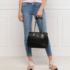 Bags,Leather,Women leather BOLSA LOGO LOVE GIRLFRIEND SATCHEL GUESS SG766209 BLACK Guess