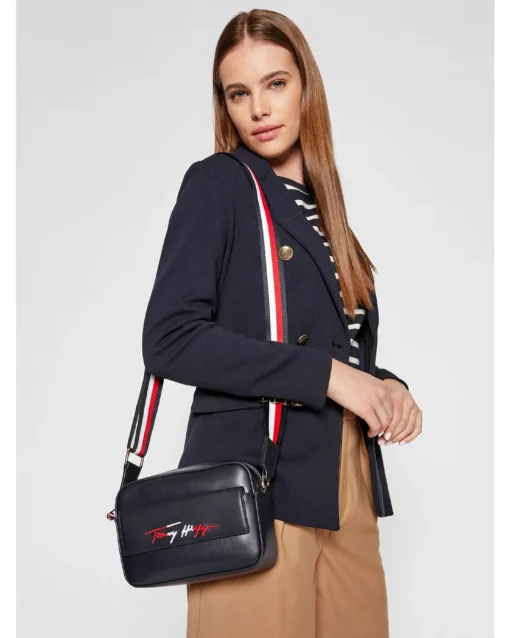 Bags,Leather,Women leather DARK BLUE TOMMY HILFIGER BAG DW5 DESERT SKY AW0AW11073 Tommy Hilfiger