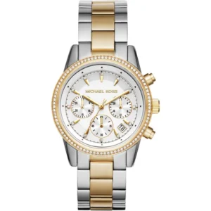 Original Watches,Women Michael Kors original-watches Women's Ritz Stainless Steel Watch With Crystal Topring MK6474 Michael Kors