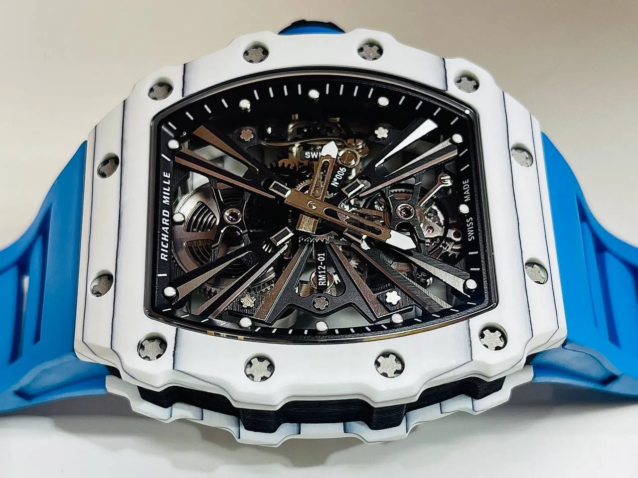 Men,Watches Richard Mille watches RM12-01 CA-FQ LIMITED EDITION RAFAEL NADAL BLUE Richard Mille