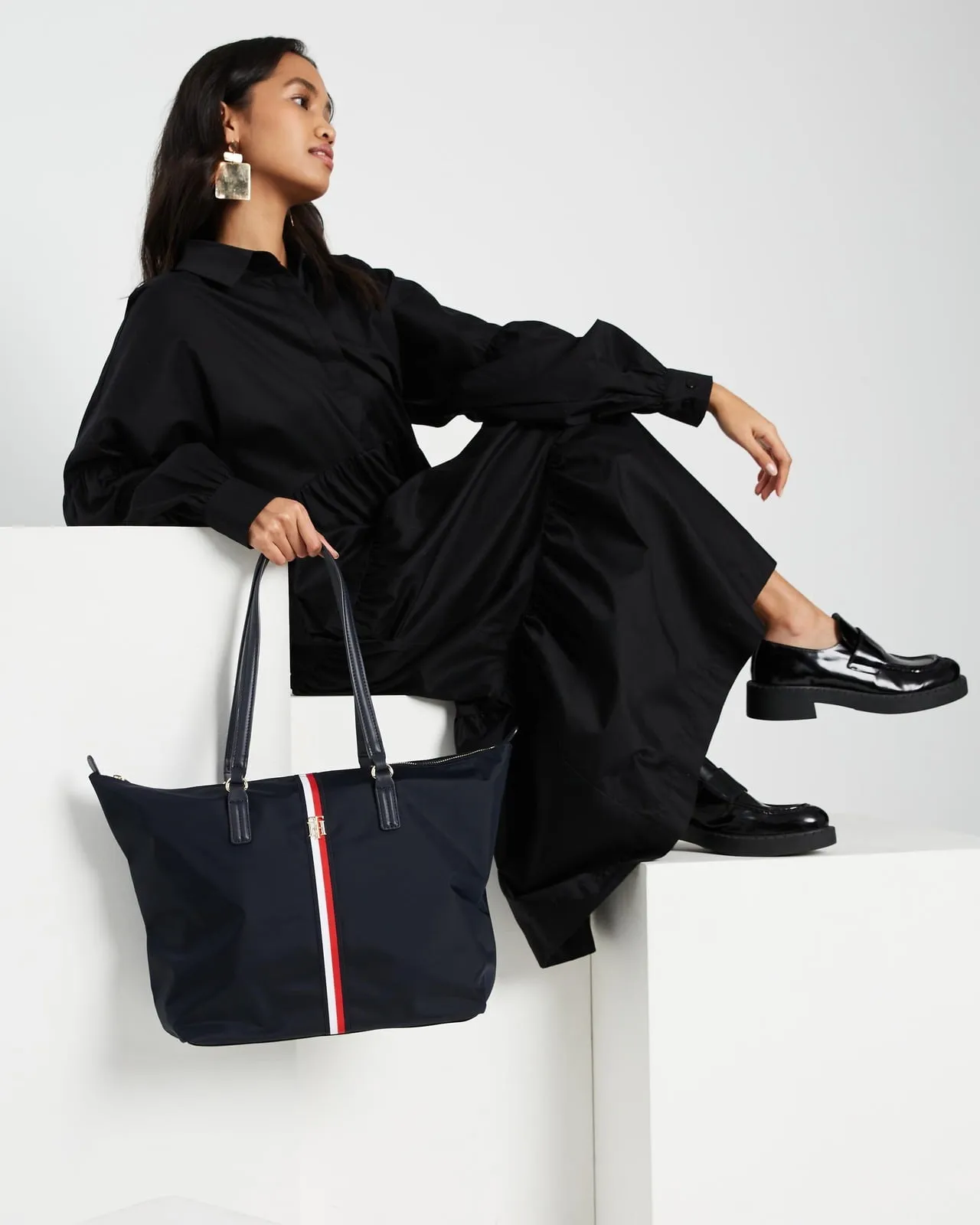 leather HANDBAG TOMMY HILFIGER Poppy Tote Corp AW0AW11368 0GY