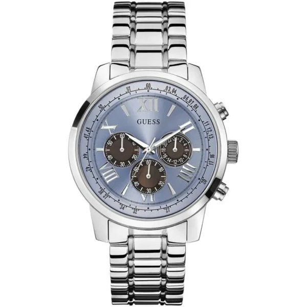 Men,Original Watches Guess original-watches Men's Blue Dial Stainless Steel Band Watch - W0379G6 Guess