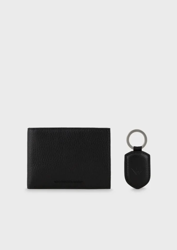 Leather,Wallets,Men Emporio Armani leather Y4R222 Y068E WALLET AND MEDAL Emporio Armani