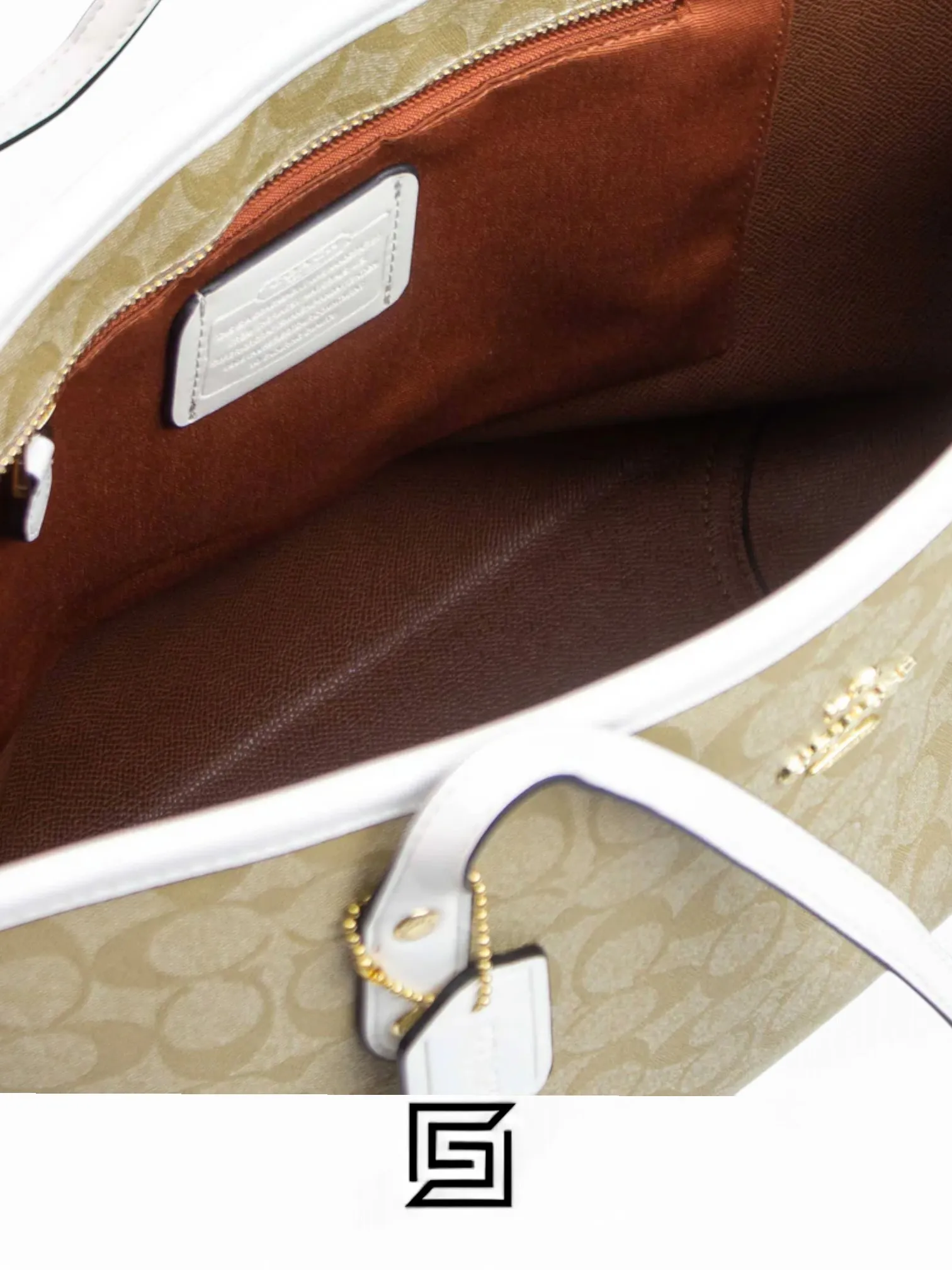 Bags,Leather,Women Coach leather City Zip Tote In Signature Canvas Style No. F58292 Beige Coach