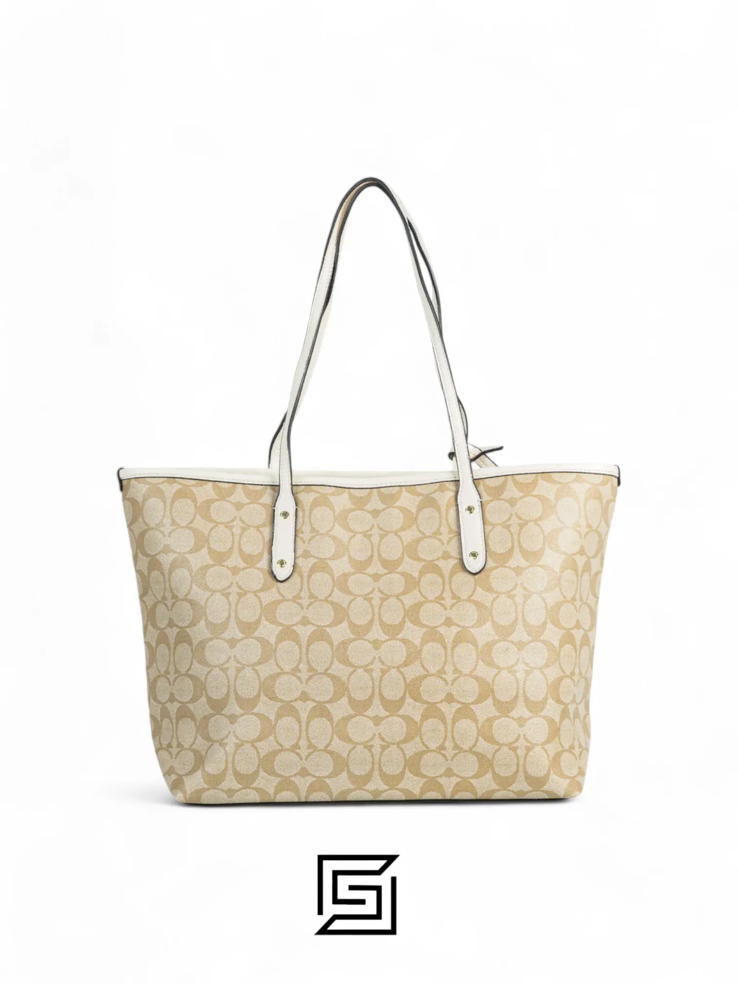 Bags,Leather,Women Coach leather City Zip Tote In Signature Canvas Style No. F58292 Beige Coach