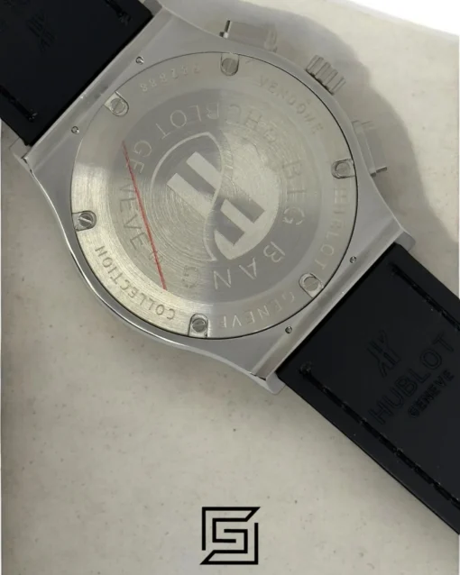 Men,Watches watches HUBLOT CLASSIC NEW - Black Leather Band - Black Dial - Silver Body Hublot