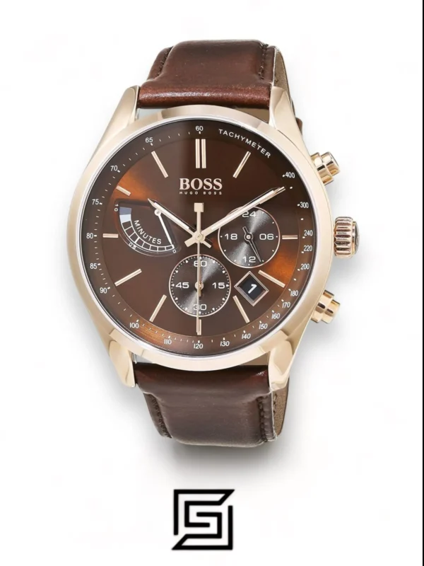 Men,Original Watches Hugo Boss original-watches Mens Chronograph Quartz Watch with Leather Strap - 1513605 Boss