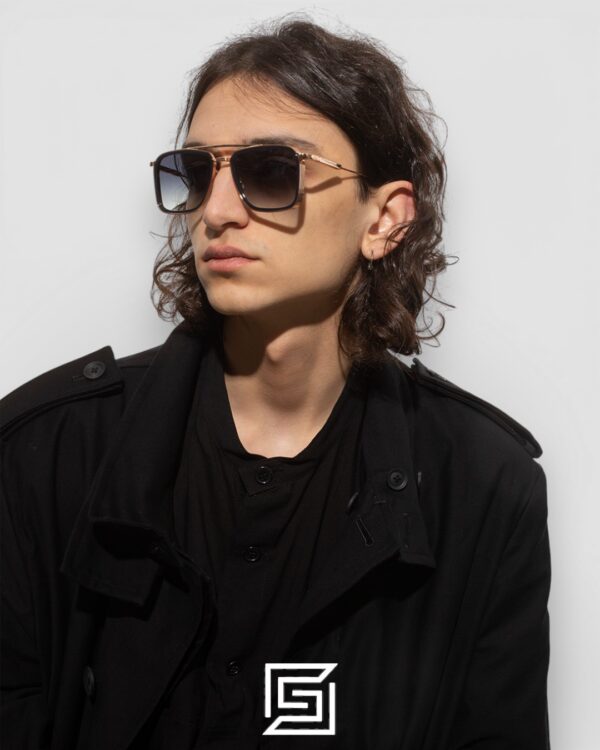John Dalia BARD C301 Grey Lenses and Black Frame Sunglasses