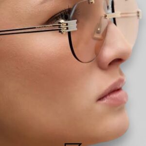 ⁦Bottega Veneta BV1342 001 Honey Lenses and Gold x Silver Frame Luxury Aviator Sunglasses⁩ - الصورة ⁦12⁩