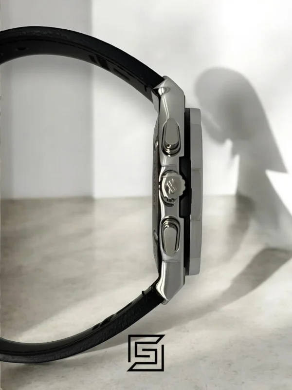 Men,Watches watches HUBLOT CLASSIC NEW - Black Leather Band - White Dial - Silver Body Hublot
