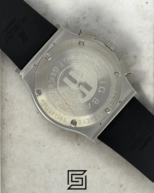 Men,Watches watches HUBLOT CLASSIC NEW - Black Rubber Band - White Dial - Silver Body Hublot