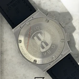 Men,Watches watches HUBLOT CLASSIC NEW - Green Chamois Band - Black Dial - Silver Body Hublot