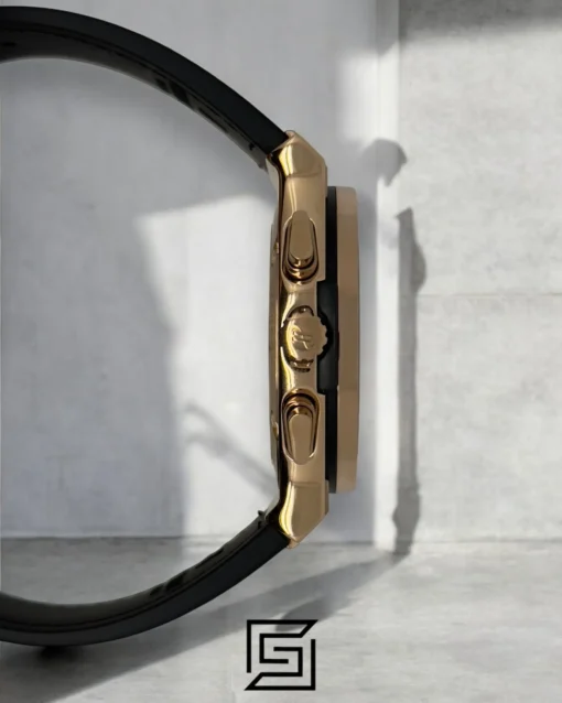 Men,Watches watches HUBLOT CLASSIC NEW- Green Chamois Band- Black Dial - Rose Body Hublot