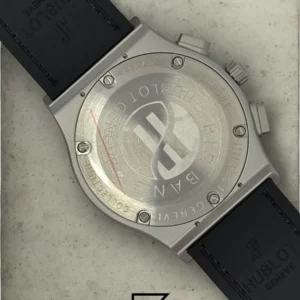 Men,Watches watches HUBLOT CLASSIC NEW - Green Chamois Band - Black Dial - Titanium Grey Body Hublot