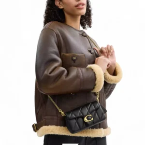 Bags,Leather,Women Coach leather Tabby Crossbody Wristlet With Pillow Quilting CP018 Black Coach