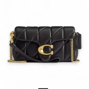 Bags,Leather,Women Coach leather Tabby Crossbody Wristlet With Pillow Quilting CP018 Black Coach