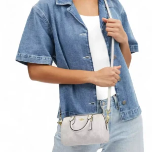 Bags,Leather,Women Coach leather Mini Rowan Crossbody In Signature Canvas CS183 Coach