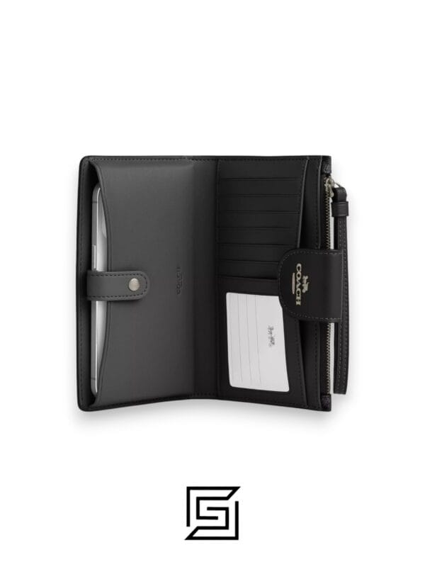 Leather,Wallets,Women Phone Wallet In Signature Canvas Grey CW780 Coach
