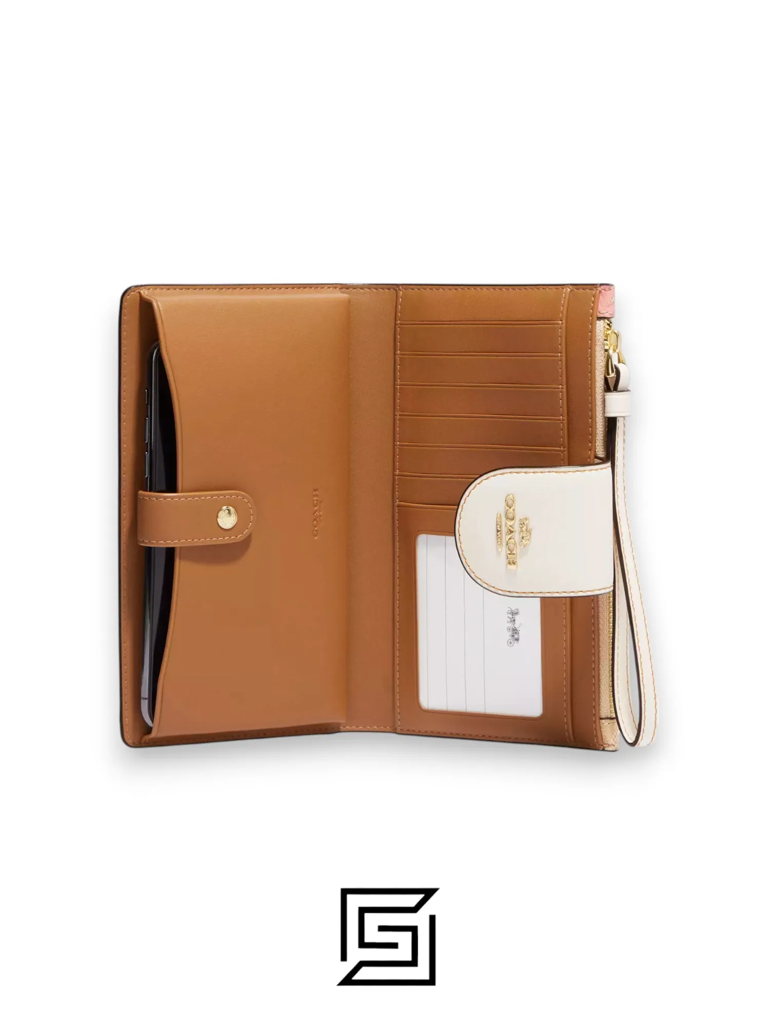 Leather,Wallets,Women Phone Wallet In Signature Canvas With Floral Cluster Print Style No. CH720 Coach