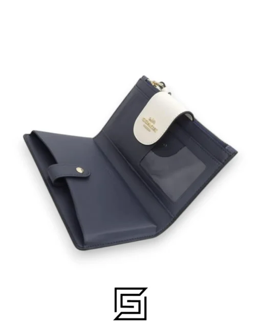 Leather,Wallets,Women Phone Wallet In Colorblock Signature Grey x White Style No. C2874 Coach