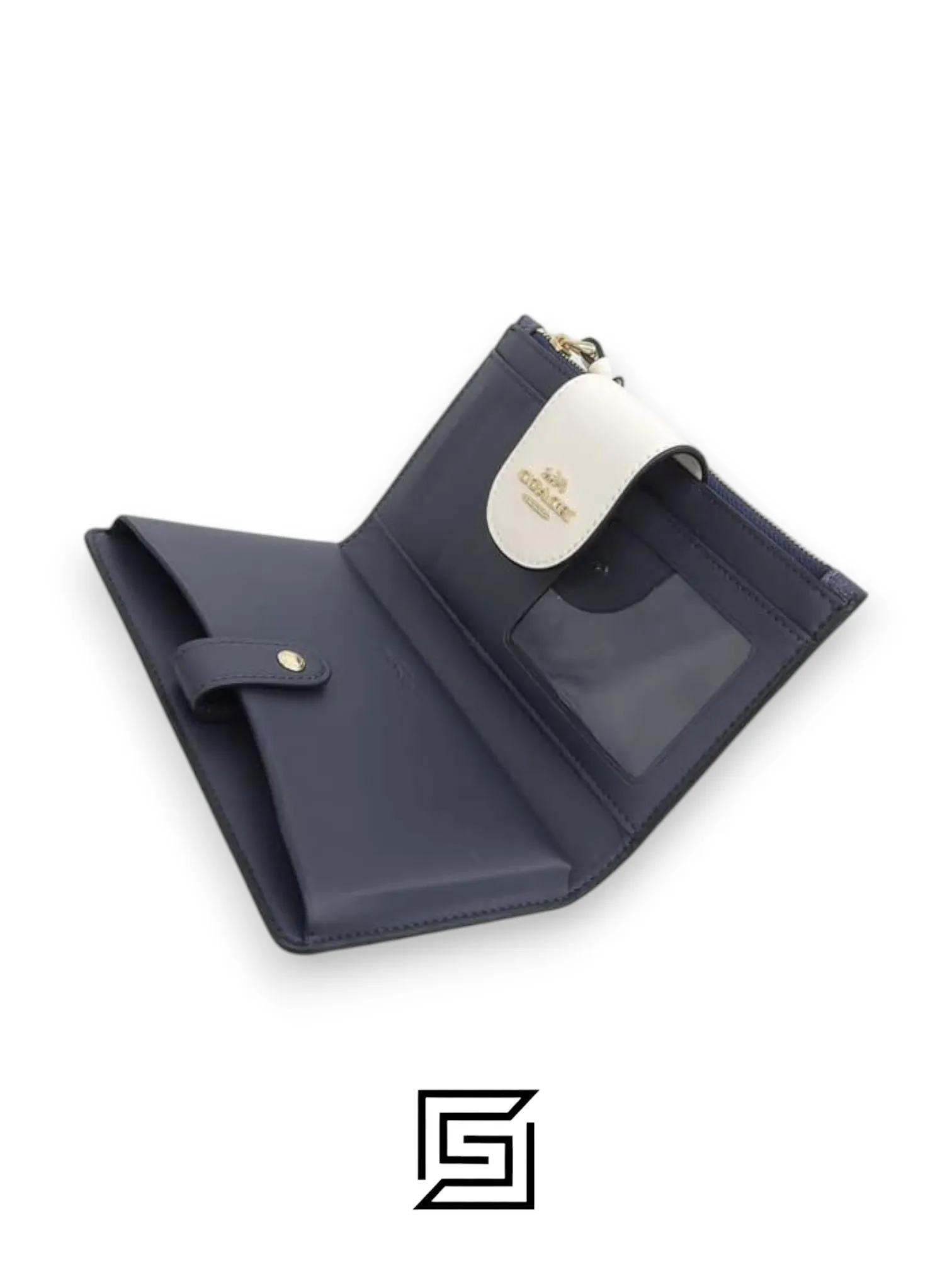 Leather,Wallets,Women Phone Wallet In Colorblock Signature Grey x White Style No. C2874 Coach