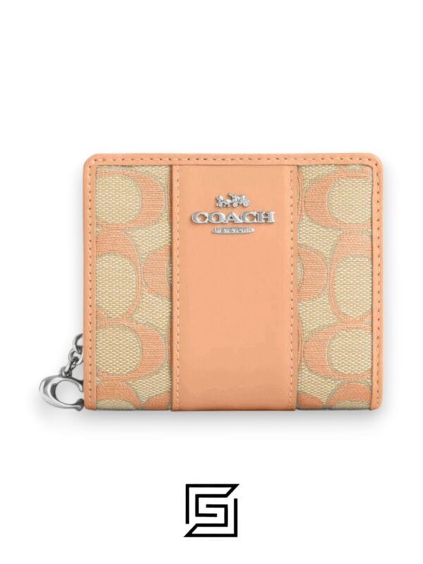 Leather,Wallets,Women Snap Wallet In Signature Jacquard CT980 Coach
