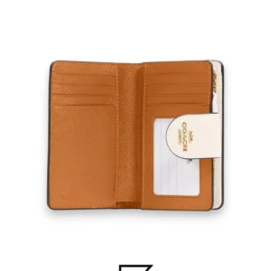 Leather,Wallets,Women Medium Corner Zip Wallet Style Number 6390 White Coach