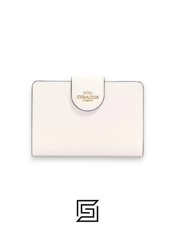 Leather,Wallets,Women Medium Corner Zip Wallet Style Number 6390 White Coach