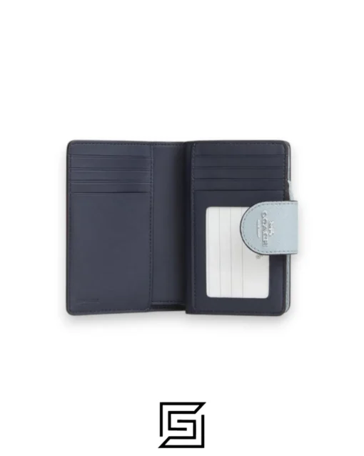 Leather,Wallets,Women Medium Corner Zip Wallet Style Number 6390 Blue Coach