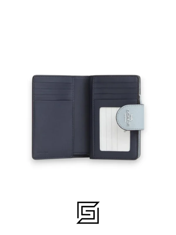 Leather,Wallets,Women Medium Corner Zip Wallet Style Number 6390 Blue Coach