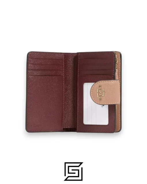 Leather,Wallets,Women Medium Corner Zip Wallet Style Number 6390 Khaki Coach