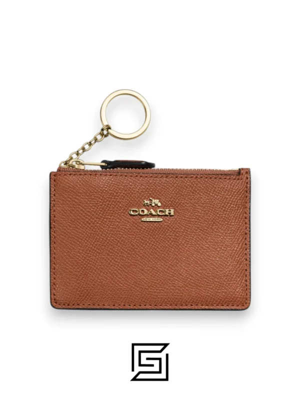 Leather,Wallets,Women Coach Snap Card Case F73867 Brown Coach