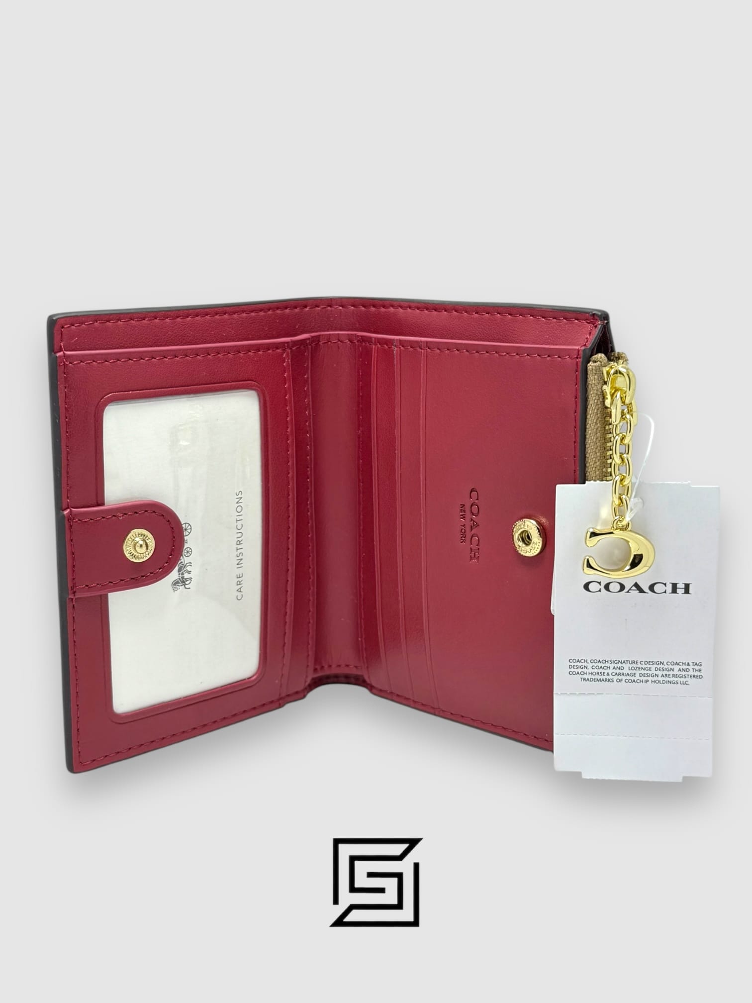 Leather,Wallets,Women Coach Snap Card Case In Desert Tulip Print with Pink Multi F76881 Coach