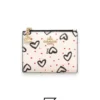 Leather,Wallets,Women COACH Snap Card Case Wallet in Crayon Heart Print Chalk F91058 Coach