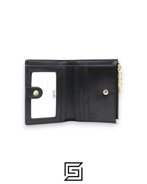 Leather,Wallets,Women COACH Snap Card Case Wallet in Crayon Heart Print Chalk F91058 Coach