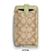 Leather,Wallets,Women Phone Crossbody In Signature Canvas Style Number C7397 khaki Green Coach
