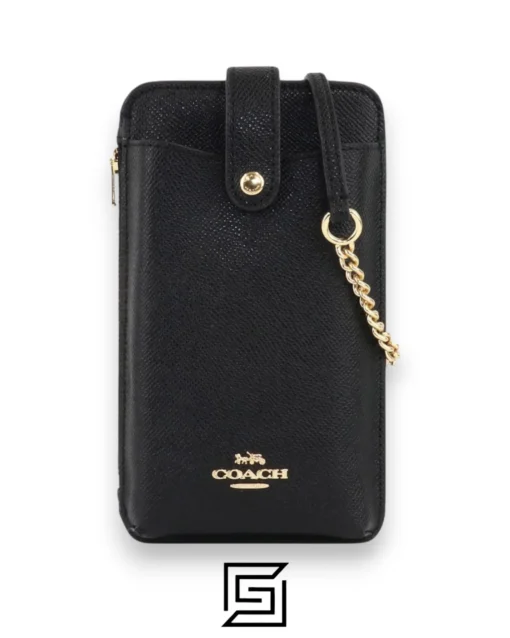 Leather,Wallets,Women Phone Crossbody Style Number C6884 Black Coach