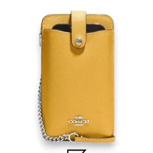Leather,Wallets,Women Phone Crossbody Style Number C6884 Yellow Coach